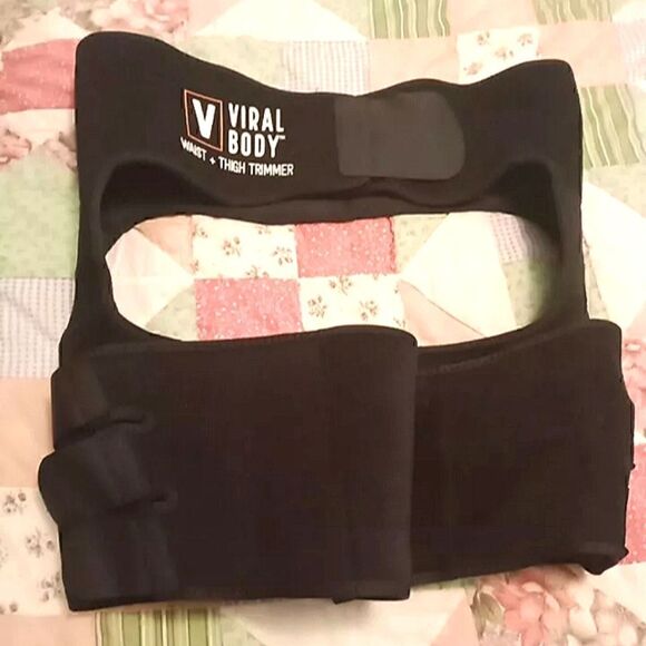 V Viral Body Waist + Thigh Trimmer Size L Black Slimming Waist And Thigh Reducer - Picture 1 of 5